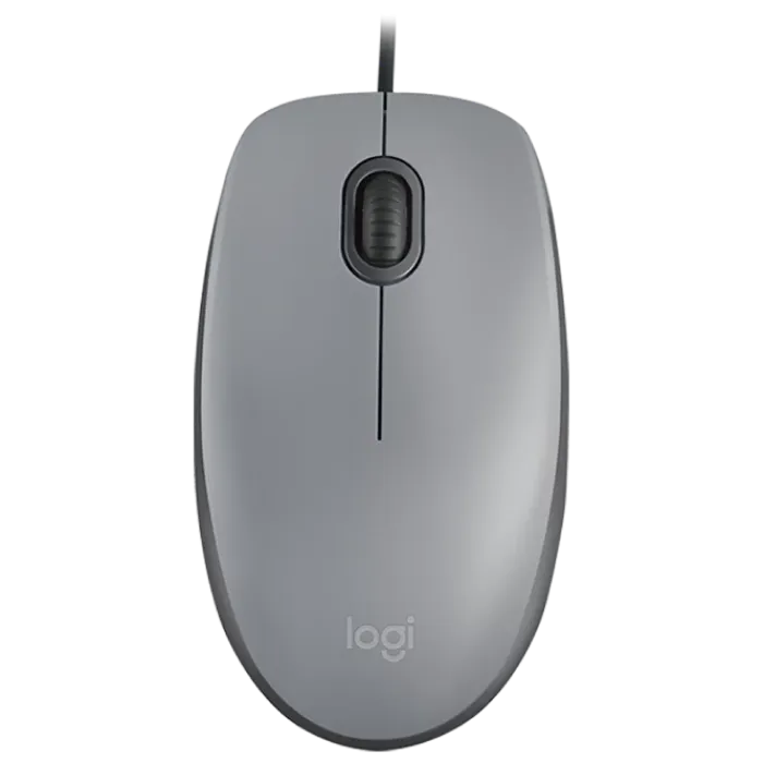 Mouse Logitech M110 Silent, Optical, 1000 dpi, 3 buttons, Ambidextrous, Gray, USB