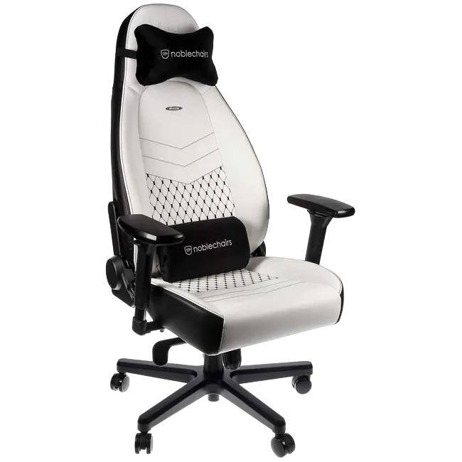 Gaming Chair Noble Icon NBL-ICN-PU-WBK White/Black, User max load up to 150kg / height 165-190cm