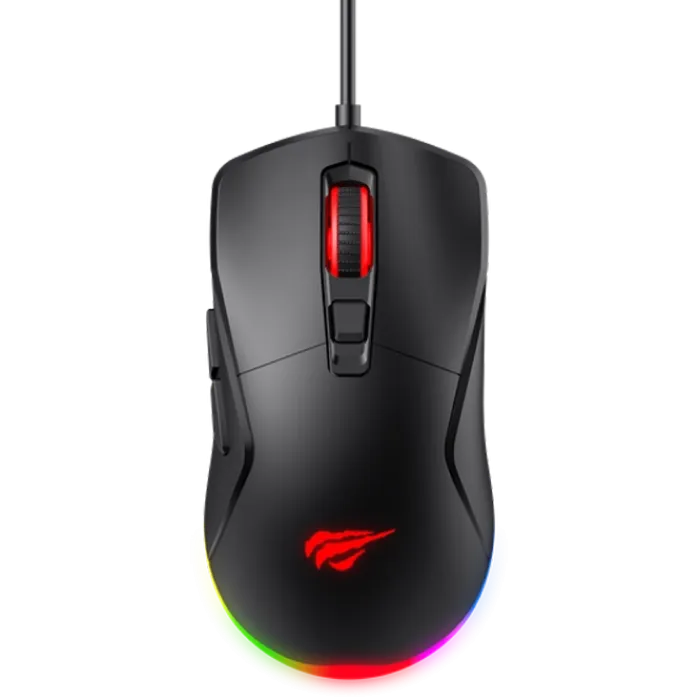 Gaming Mouse Havit MS960, 1200-7200dpi, 6 buttons, Programmable, RGB, 123g, 1.6m, USB