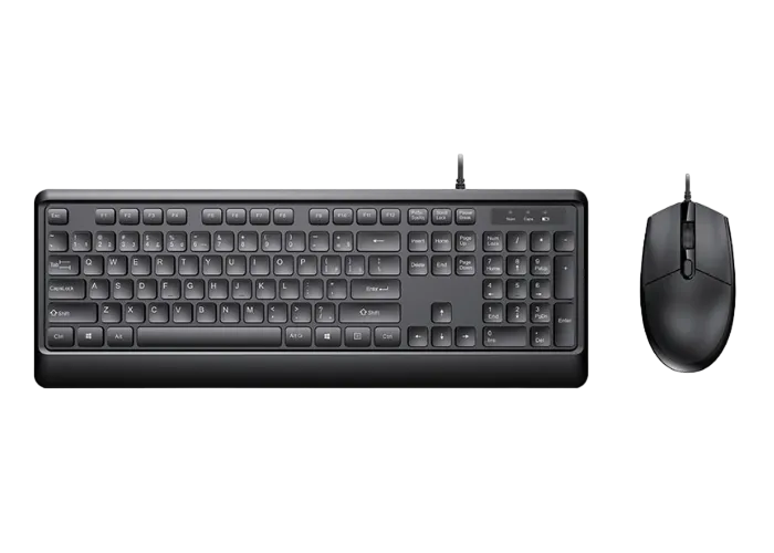 Keyboard & Mouse Sohoo KM102, Laser Engraving, Ultra-thin, 1200 dpi, 4 buttons, 1.8m, USB, EN/RU, Bl