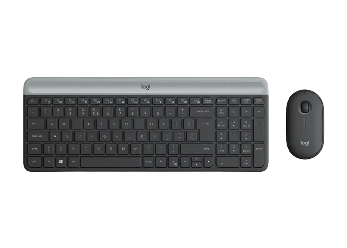 Wireless Keyboard & Mouse Logitech MK470, Compact, Ultra thin, Scissor keys, Quiet typing, 1000dpi,