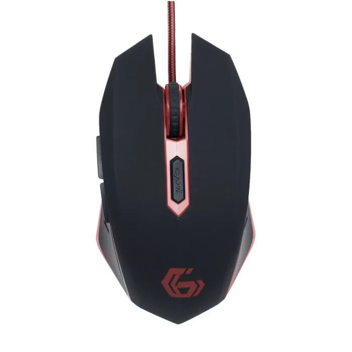 Gaming Mouse GMB MUSG-001-R, Optical, 600-2400 dpi, 6 buttons, Backlight, Black-Red, USB