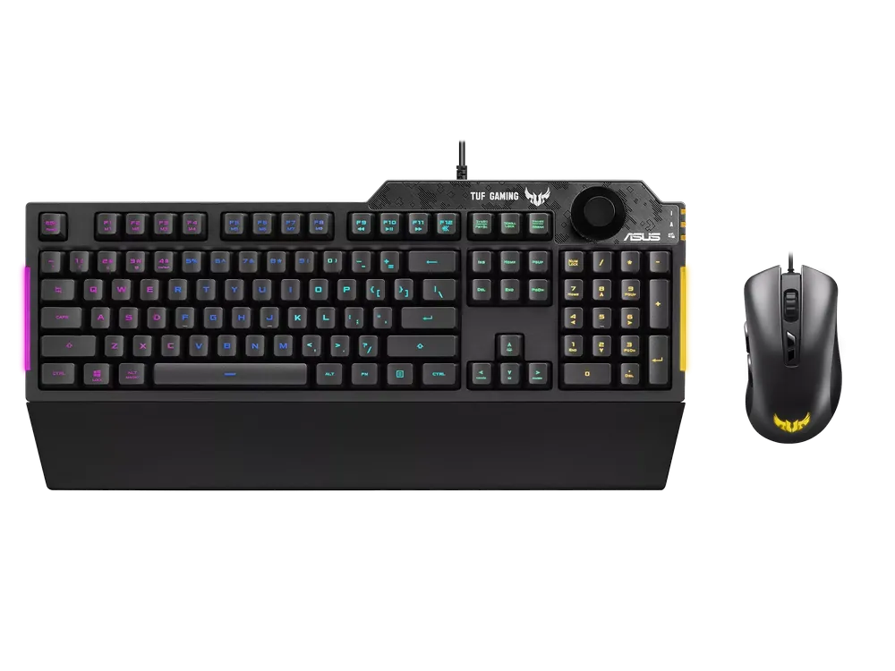 Gaming Keyboard & Mouse Asus TUF K1/M3, Mech-Brane, Spill-resistance, RGB, Wrist rest, Macro, USB