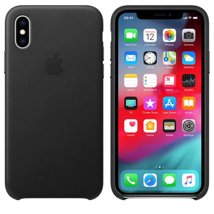 Original iPhone XS Leather Case, Black