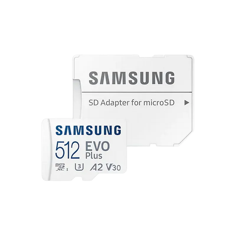 512GB MicroSD (Class 10) UHS-I (U3) +SD adapter, Samsung EVO Plus "MB-MC512KA" (R:130MB/s)