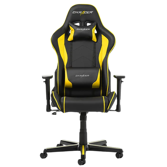 Gaming Chair DXRacer Formula GC-F08-NY, Black/Yellow, User max loadt up to 150kg / height 145-180cm