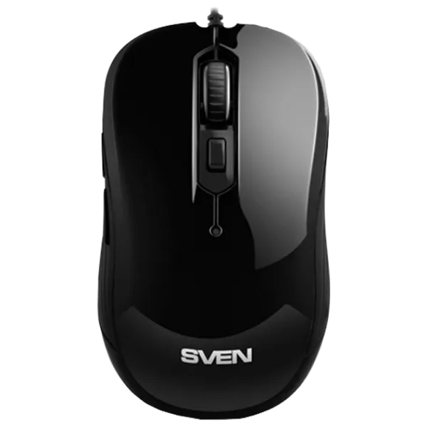 Mouse SVEN RX-520S Silent, Optical, 800-3200 dpi, 6 buttons, Ambidextrous, Black