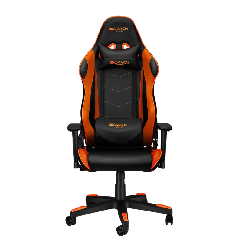 Gaming Chair Canyon Deimos, Maximum load 150 kg, Headrest & Lumbar cushion, Black/Orange