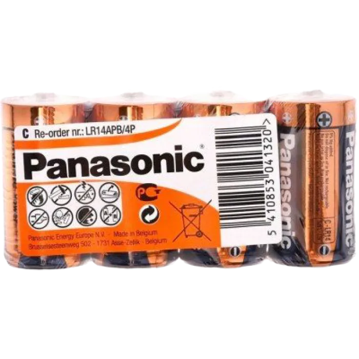 C size  Panasonic "ALKALINE Power" 1.5V, Alkaline, Shrink*4, LR14REB/4P