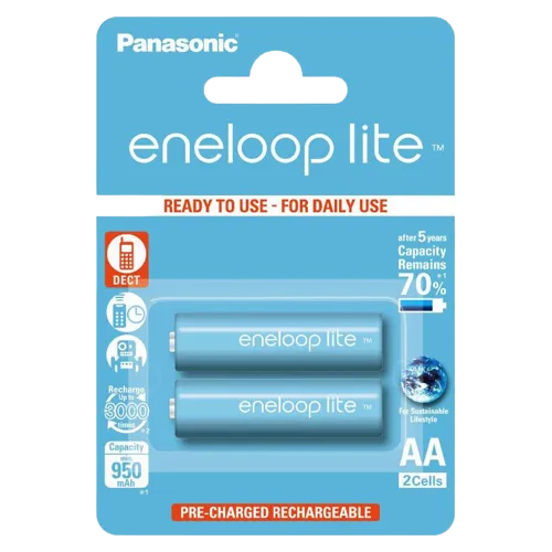 AA  Eneloop  Lite 950mAh, Blister*2, Panasonic, BK-3LCCE/2BE