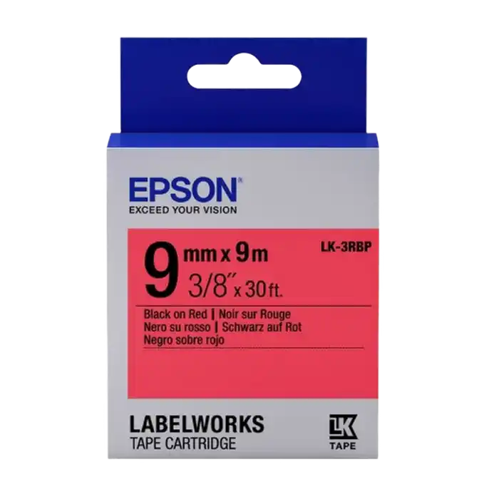 Купить  Кассеты с лентой для печати наклеек - Epson LK-3RBP, 0.9 x 900 см..