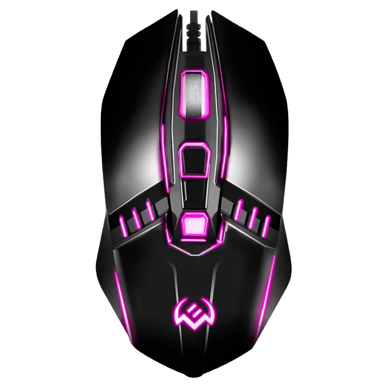 Gaming Mouse SVEN RX-200, Optical 800-1600 dpi, 4 buttons, Ambidextrous, Backlight, Black,USB