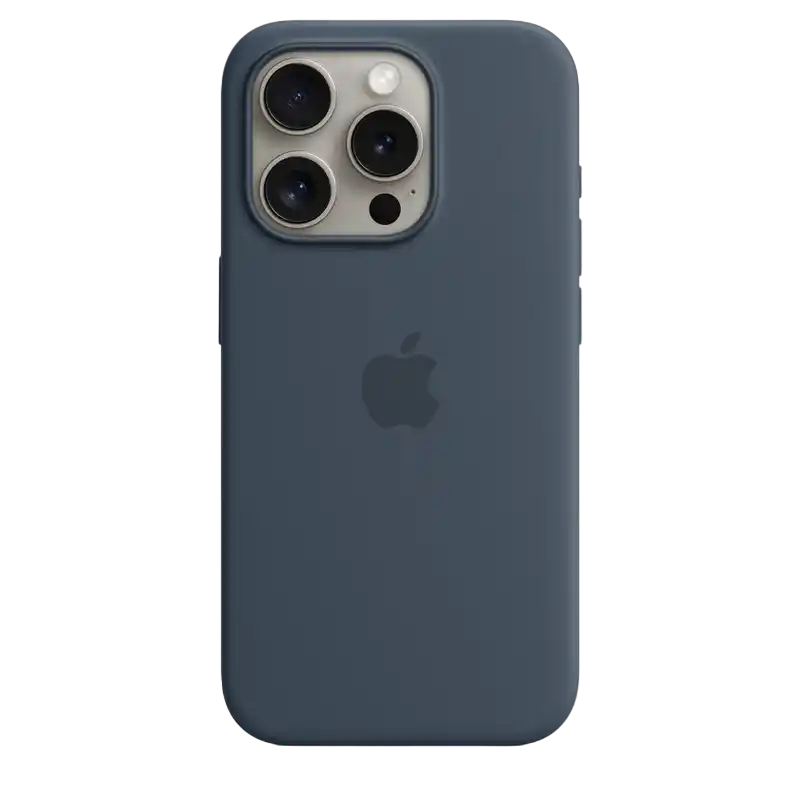 iPhone 15 Pro Silicone Case with MagSafe - Storm Blue