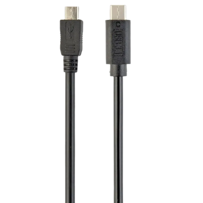 Cable  Type-C/microUSB2.0, CM/BM, 1.8 m, Cablexpert, Black, CCP-USB2-mBMCM-6