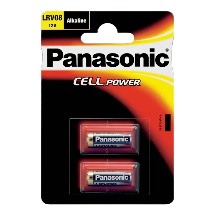 LR08 Panasonic "CELL Power" 12V, Alkaline, Blister*2, LRV08L/2BE, (23A, 8LR23)
