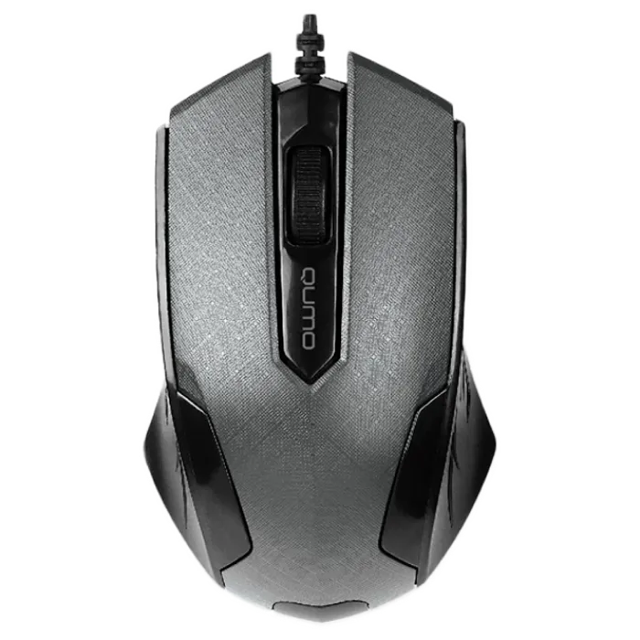 Mouse Qumo M14, Optical,1000 dpi, 3 buttons, Ambidextrous, Gray, USB