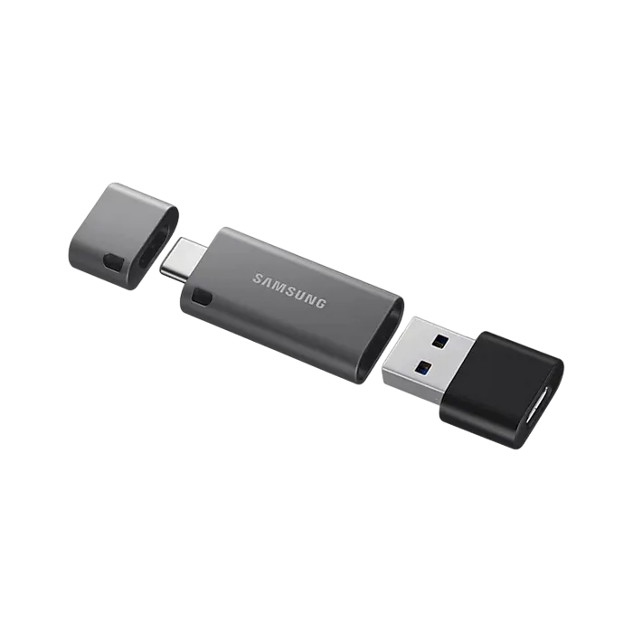 256GB USB3.1/Type-C Flash Drive Samsung Duo Plus "MUF-256DB/APC", Black-Grey, DUO Case (R:200MB/s)