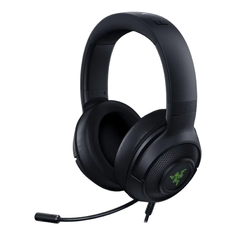 Gaming Headset Razer Kraken X, 40mm drivers, 12-28kHz, 32 Ohm, 109db, 250g, 1.3m, 3.5mm, Black