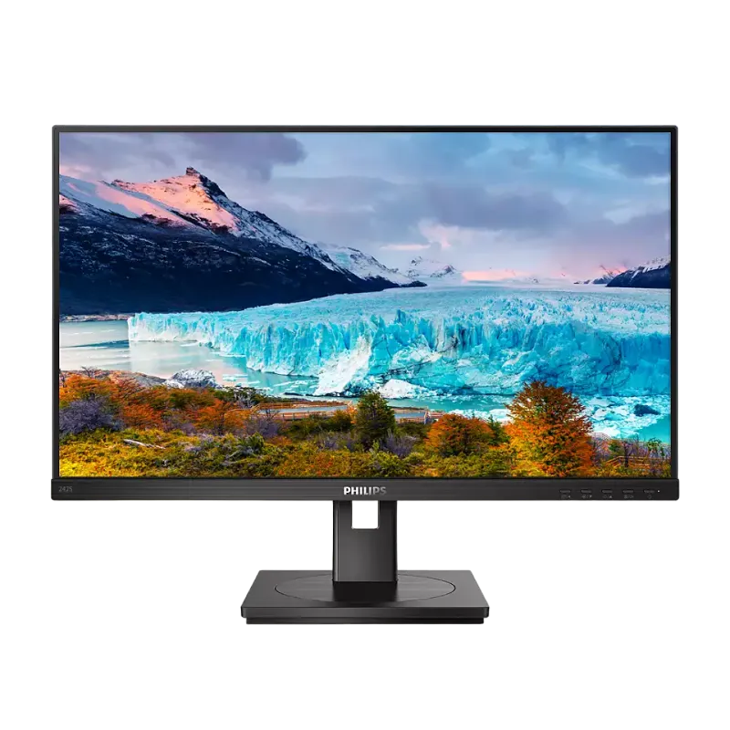 23.8" PHILIPS 242S1AE, Black,IPS,1920x1080,75Hz,4ms,300cd,SC50M:1,D-Sub+DVI+DP+HDMI,Spkrs,Pivot
