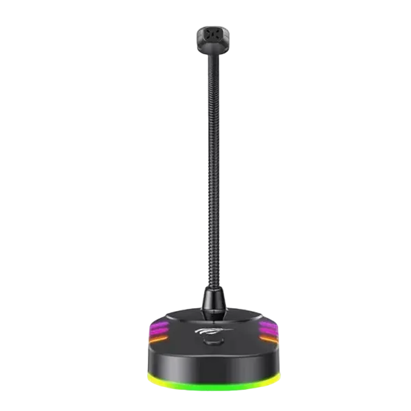 Microphones Havit GK58B, Omnidirectional, 30Hz-16kHz, 1.5m. RGB, USB