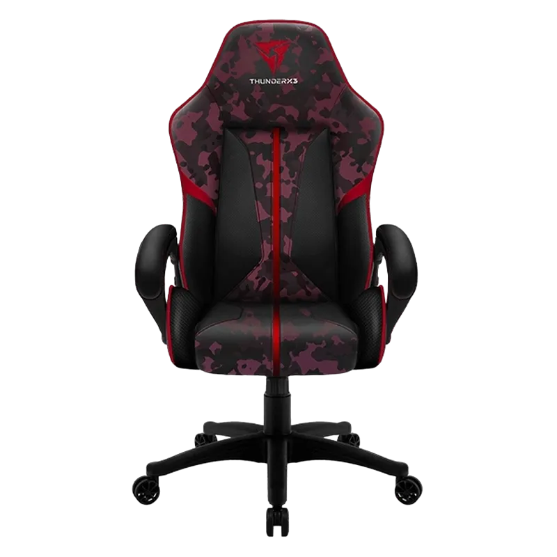 Gaming Chair ThunderX3 BC1 Camo Camo/Red, User max load up to 150kg / height 165-180cm