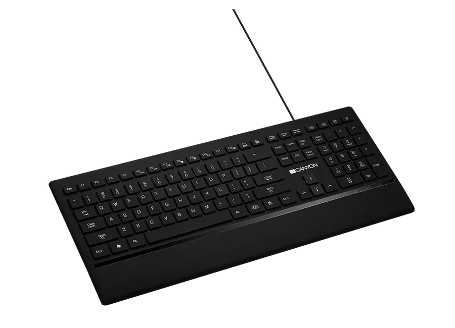 Keyboard Canyon HKB6, Multimedia, Slim, Silent, Backlight, Wrist Rest, Soft touch, USB