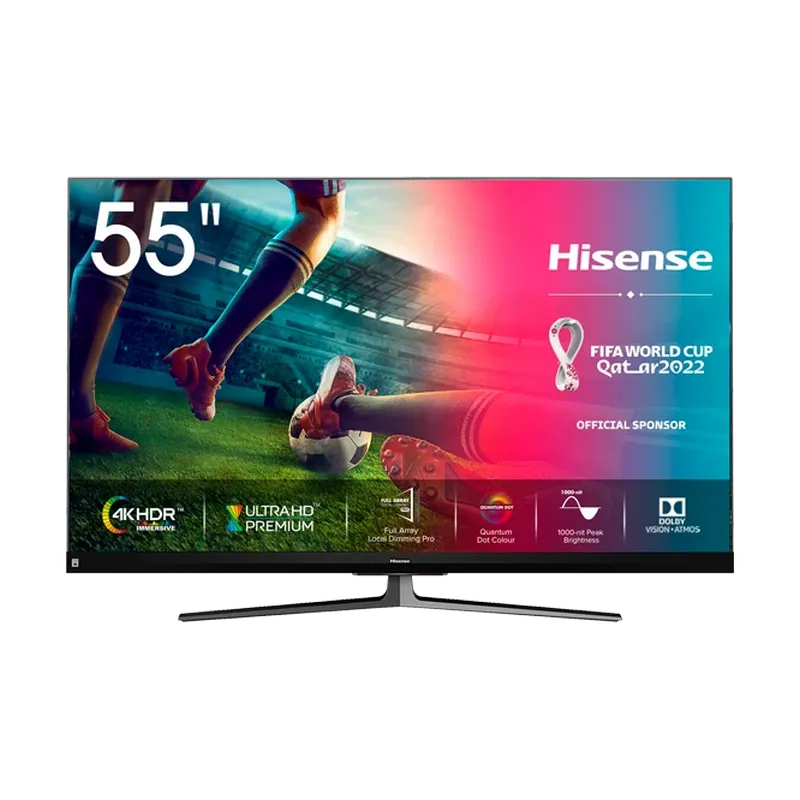 55" LED SMART TV Hisense 55U8QF, QLED, 3840x2160, VIDAA OS, Black