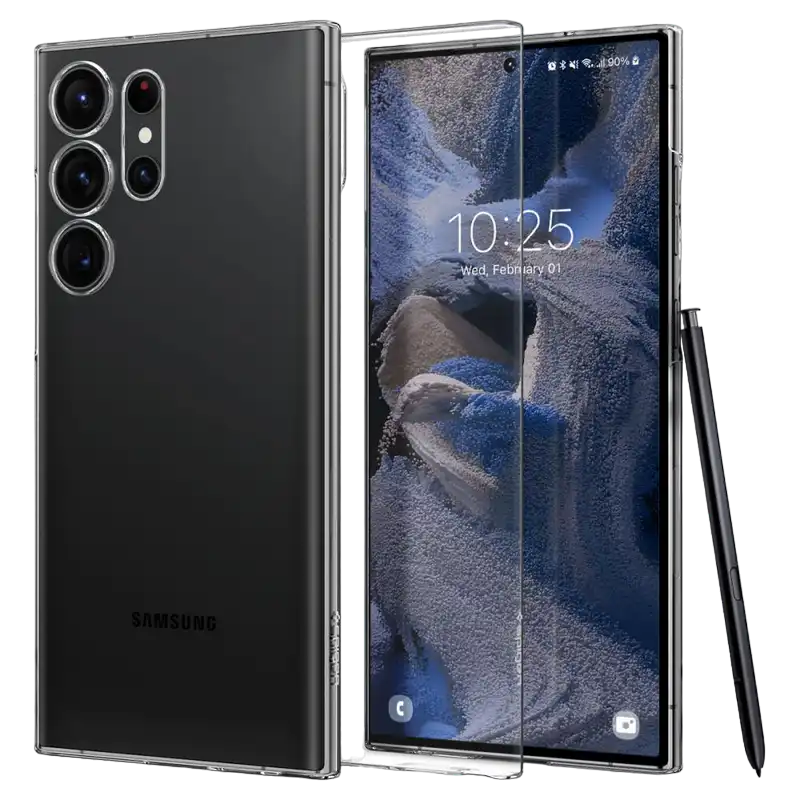 Spigen Samsung S23 Ultra, Airskin, Crystal Clear