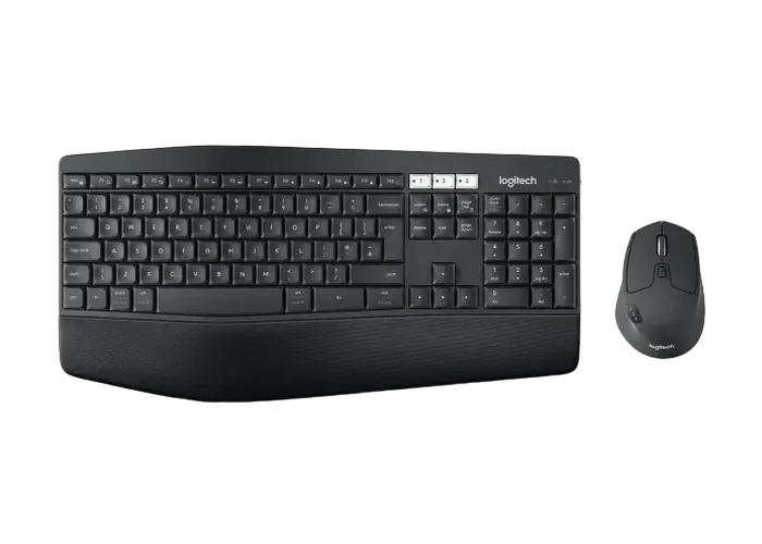 Wireless Keyboard & Mouse Logitech MK850, Curved keyframe, Quiet typing, Concave keys, Palm rest, 10