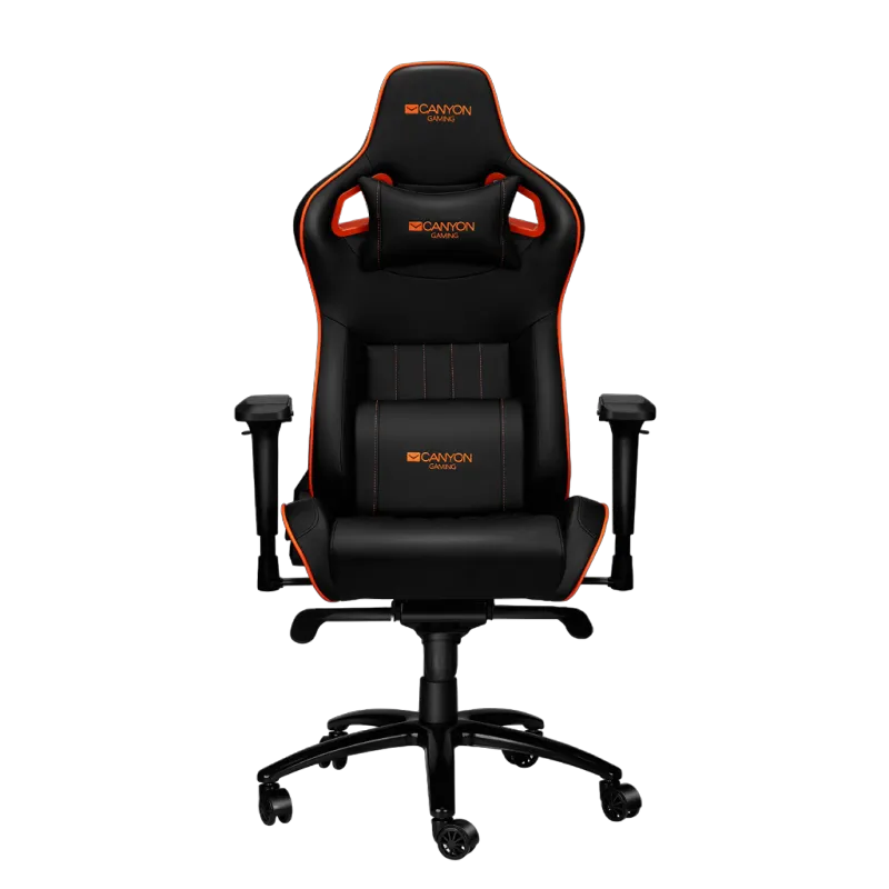 Gaming Chair Canyon Corax, Maximum load 150 kg, Headrest & Lumbar cushion, Black/Orange