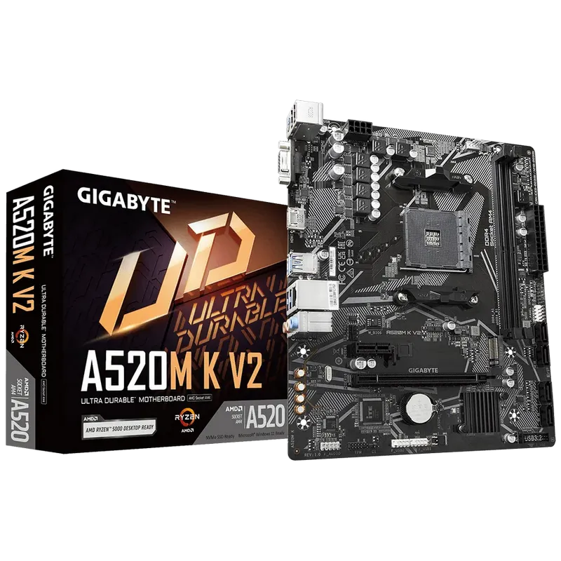 Cumpara  Plăci de bază - Материнская плата Gigabyte A520M K V2, AM4, A..