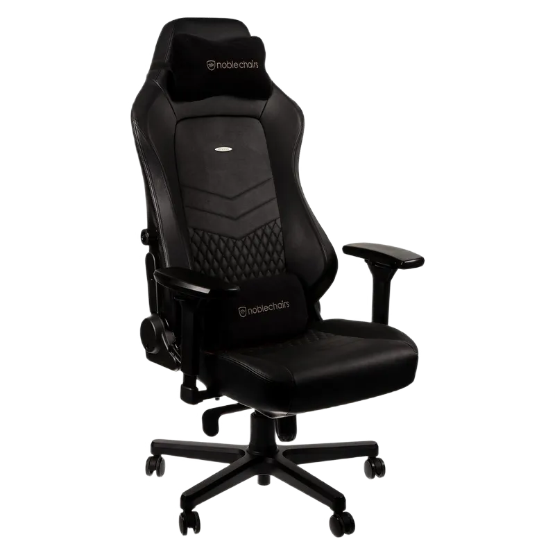 Gaming Chair Noble Hero NBL-HRO-RL-BLA Black Leather, User max load up to 150kg / height 165-190cm