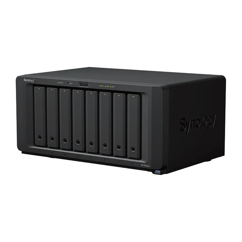 SYNOLOGY "DS1823xs+", 8-bay, AMD Ryzen 4-core 3.35-3.6GHz, 8Gb*1+1Slot, 2xM.2, 1x10GbE, 2x1GbE, PCIe