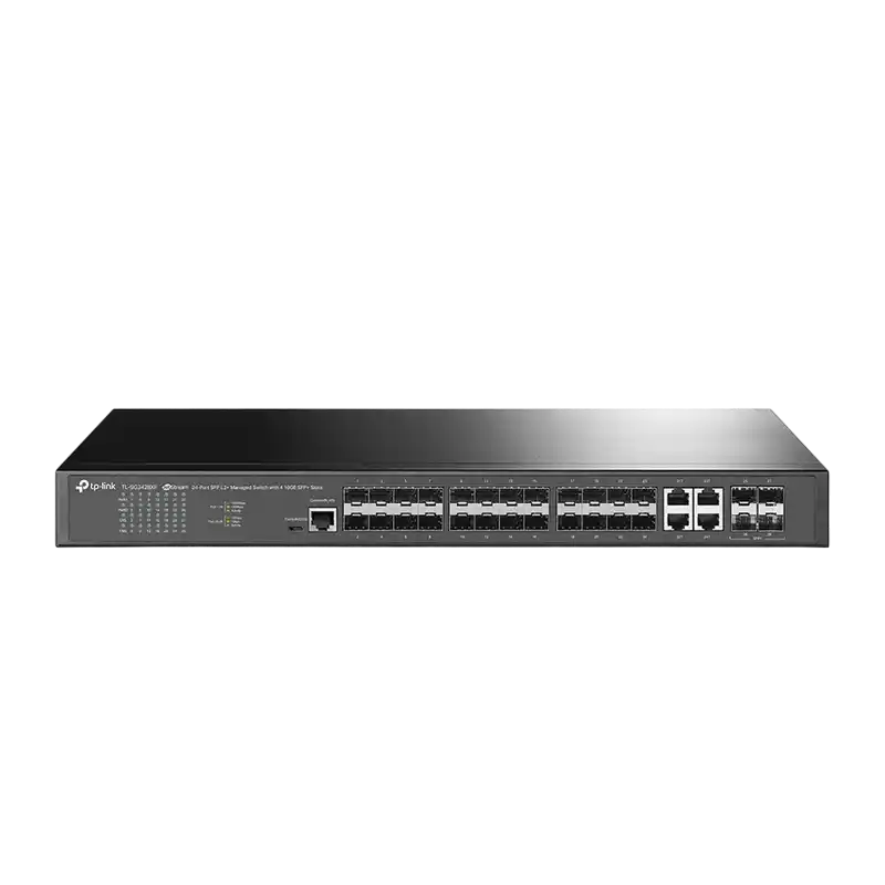 24-ports SFP L2+ TP-Link TL-SG3428XF, 20xSFP, 4xSFP/RJ45, 4x10G SFP+, 1xRJ45 console, 1xMicroUSB con