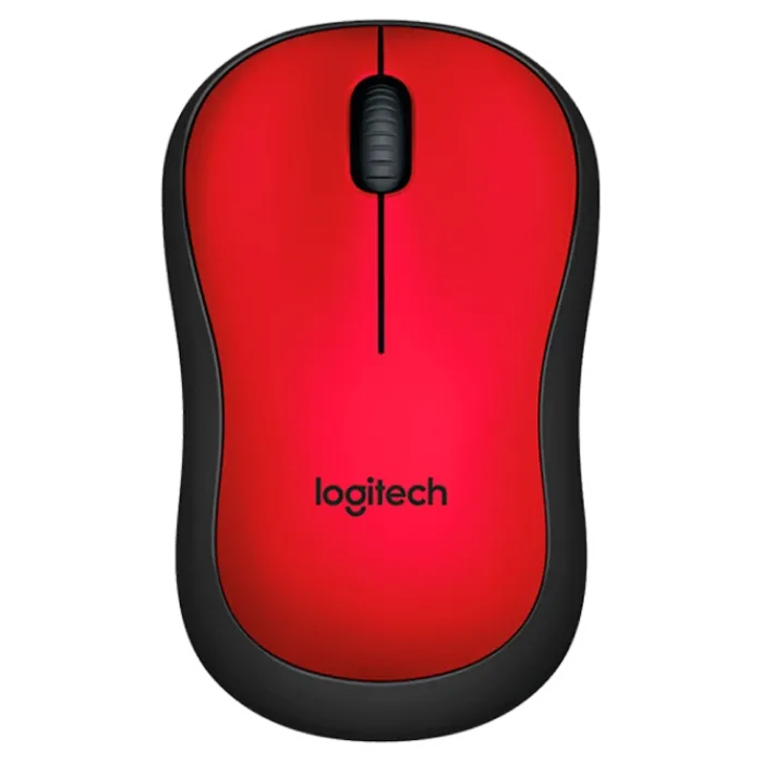 Wireless Mouse Logitech M220 Silent, Optical, 1000 dpi, 3 buttons, Ambidextrous, 1xAA, Red