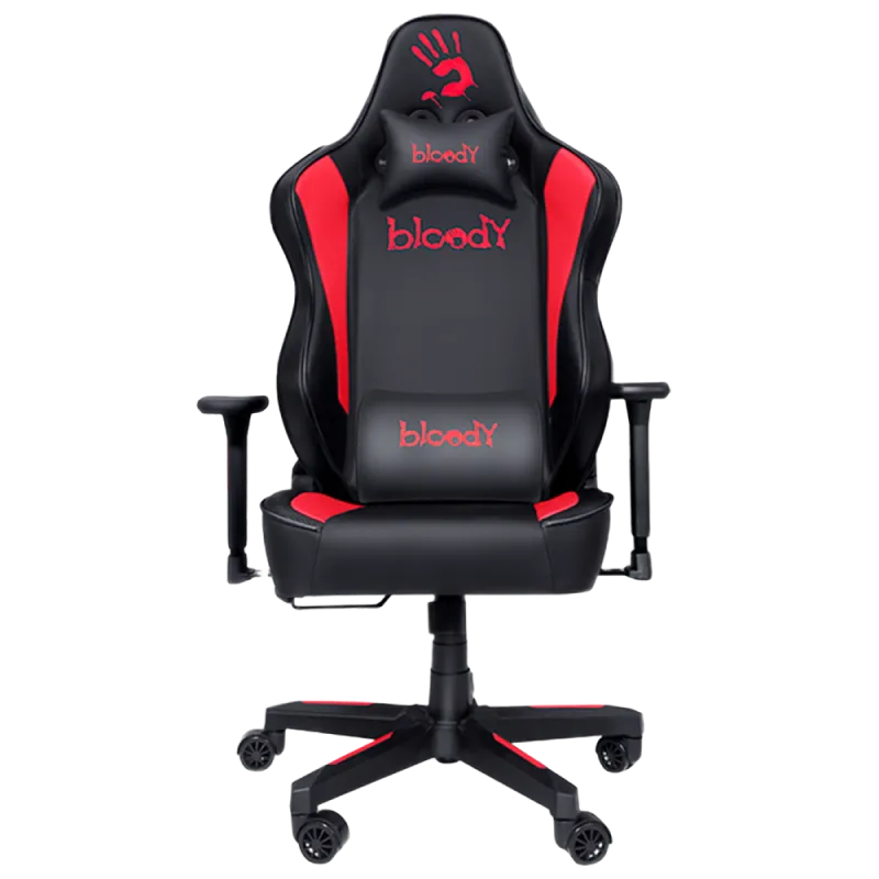 Gaming Chair Bloody GC-330, Maximum load 150 kg, 3D Armrest, Headrest & Lumbar cushion, Black/Red