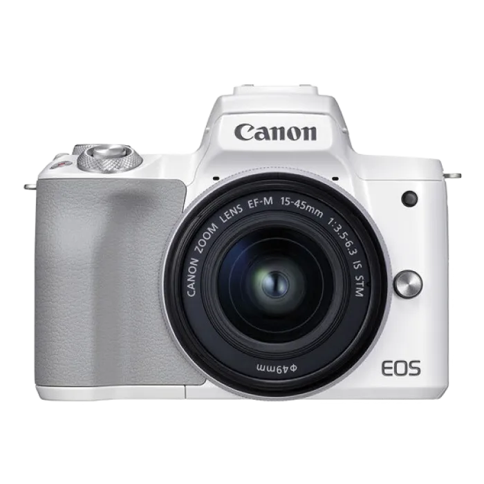 DC Canon EOS M50 Mark II, White & EF-M 15-45mm f/3.5-6.3 IS STM KIT