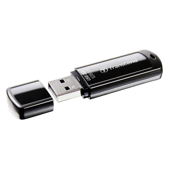 128GB  USB3.1 Flash Drive Transcend "JetFlash  700", Black, Classic Cap (R/W:90/40MB/s)