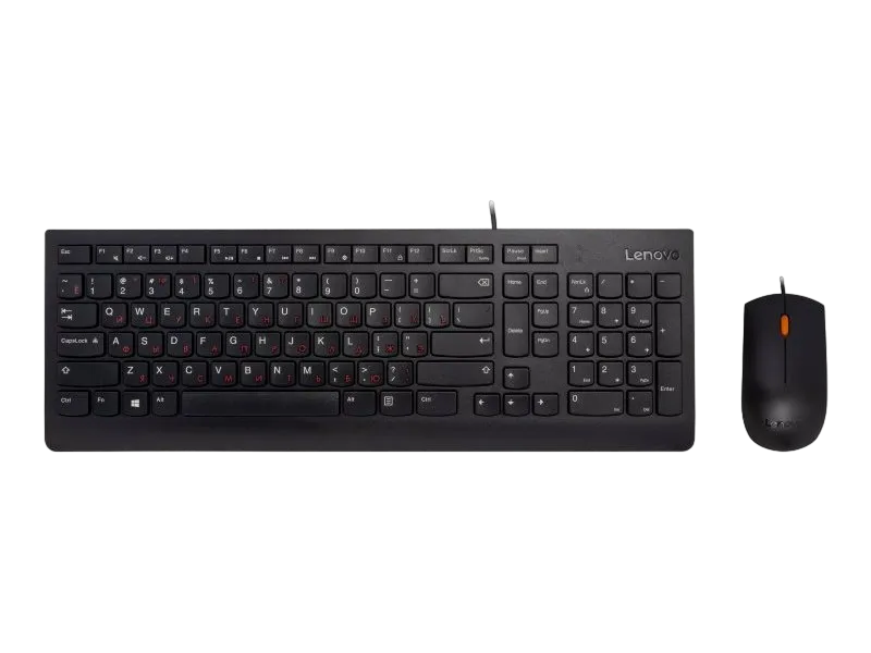 Lenovo 300 USB Combo Keyboard & Mouse, Russian/Cyrillic, cable lenth 1,8m (GX30M39635)