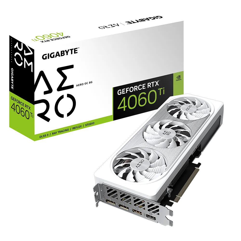 VGA Gigabyte RTX4060Ti 8GB GDDR6X Aero OC  (GV-N406TAERO OC-8GD)