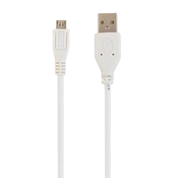 Cable Micro USB2.0,  Micro B - AM, 0.5 m,  Cablexpert, WHITE, CCP-mUSB2-AMBM-W-0.5M