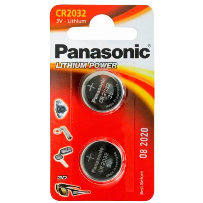 CR2032, Blister*2, Panasonic, CR-2032EL/2B