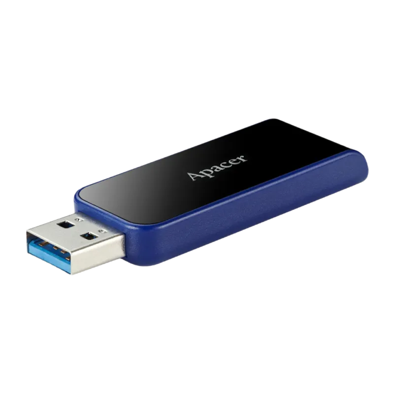 32GB USB3.1 Flash Drive  Apacer "AH356", Black/Blue, Slider (AP32GAH356B-1)
