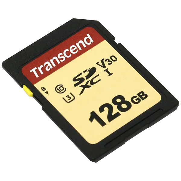 .128GB SDXC Card (Class 10) UHS-I, U3, Transcend 500S  "TS128GSDC500S" (R/W:95/60MB/s, MLC)