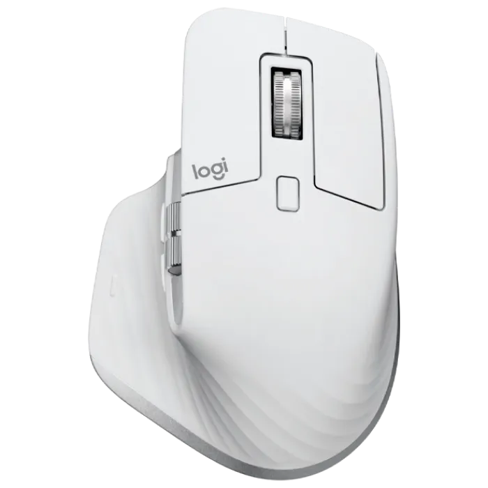 Wireless Mouse Logitech MX Master 3S, Optical, 200-8000 dpi, 7 buttons, Bluetooth+2.4GHz, Pale Grey