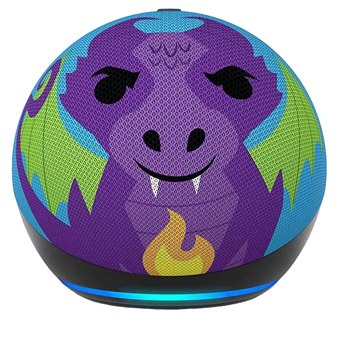 Amazon Echo Dot (5th Gen) Kids Dragon, Smart speaker with Alexa