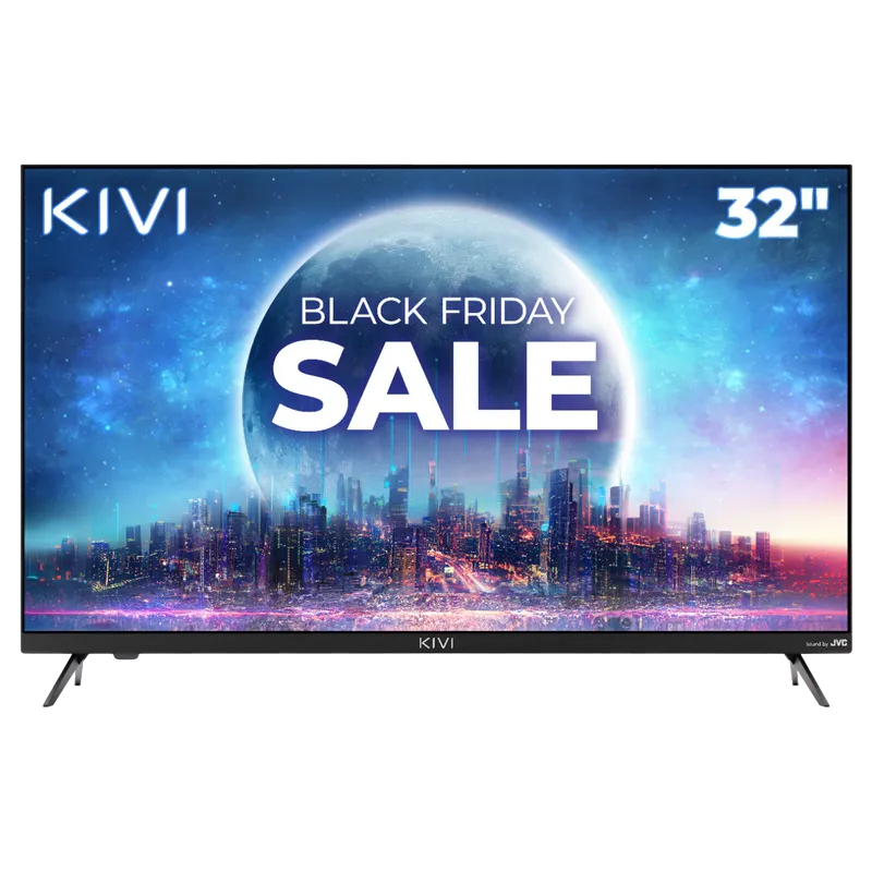 32" LED SMART TV KIVI 32H750NB, 1366x768 HD, Android TV, Black