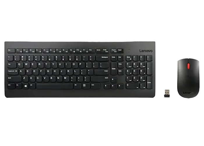 Keyboard & Mouse Lenovo Essential, Thin profile, Spill-resistant, Quiet keys, Durable, Black, USB 