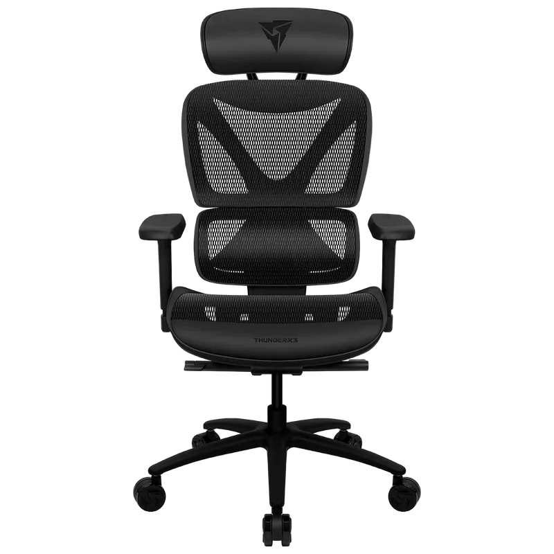 Ergonomic Gaming Chair ThunderX3 XTC Mesh Black, User max load up to 125kg / height 165-185cm