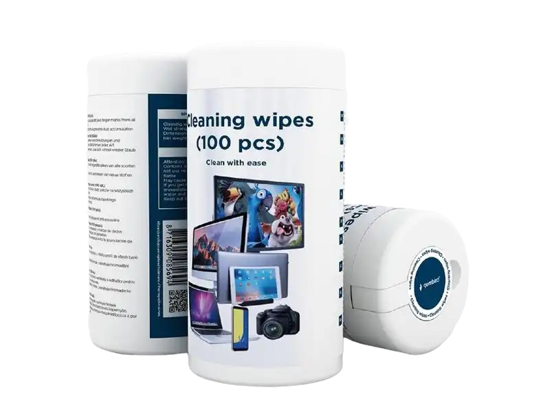 Cleaning wipes for screens with Alcohol Gembird "CK-AWW100-01", Tube 100 pcs.